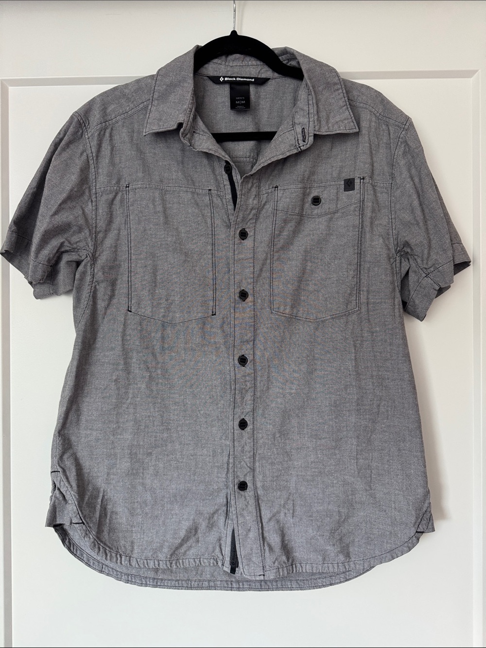 Black Diamond Men’s Short Sleeve Button-Down Shirt - Gray